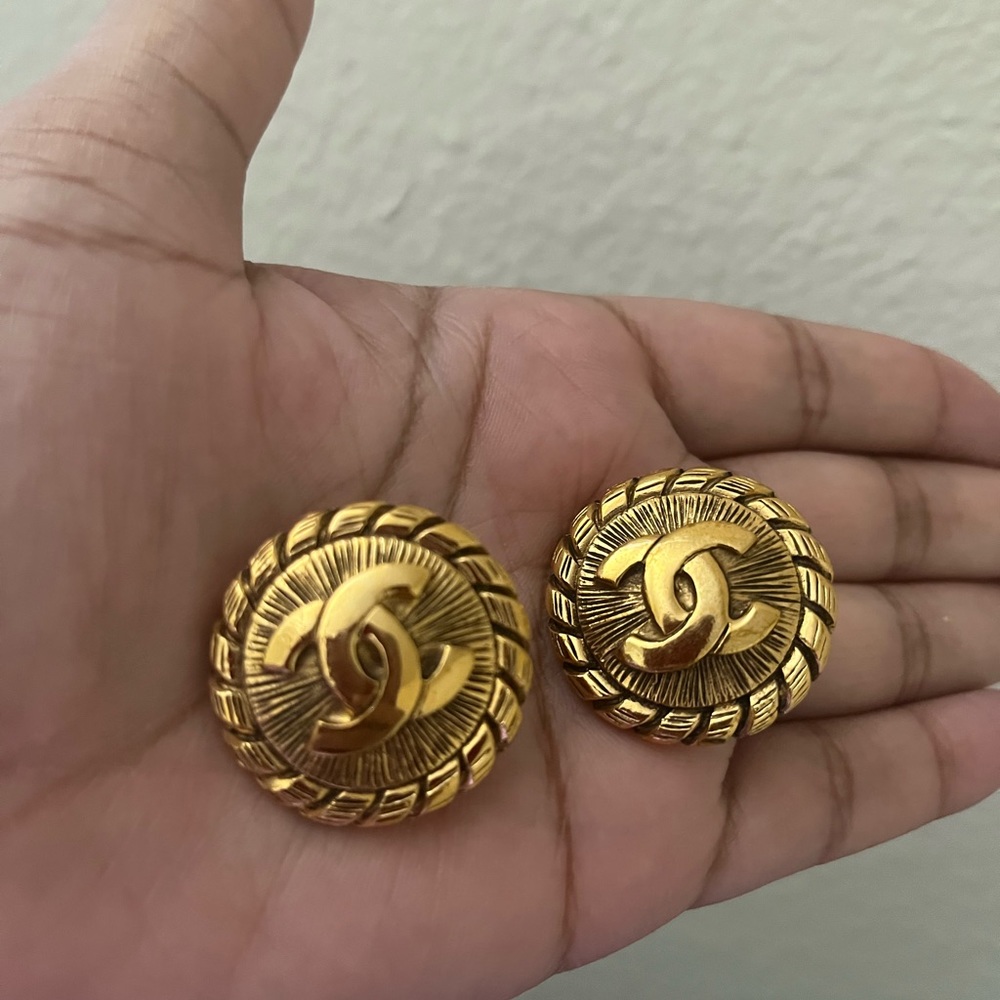Chanel Sunburst Clip Ons